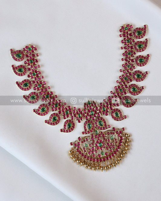 Multicolour Kemp Premium Necklace with Jhumka