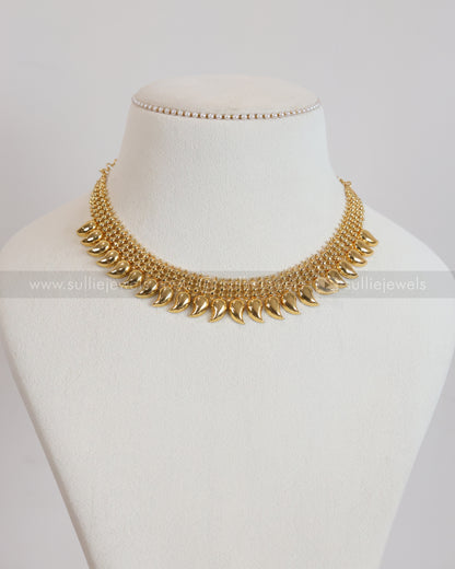 3884 - Premium Gold Plated Beaded Mango Necklace