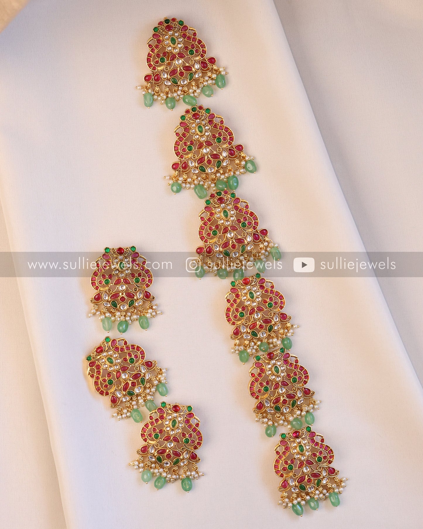 No Idol Kemp Gold Choti - Mint Beads