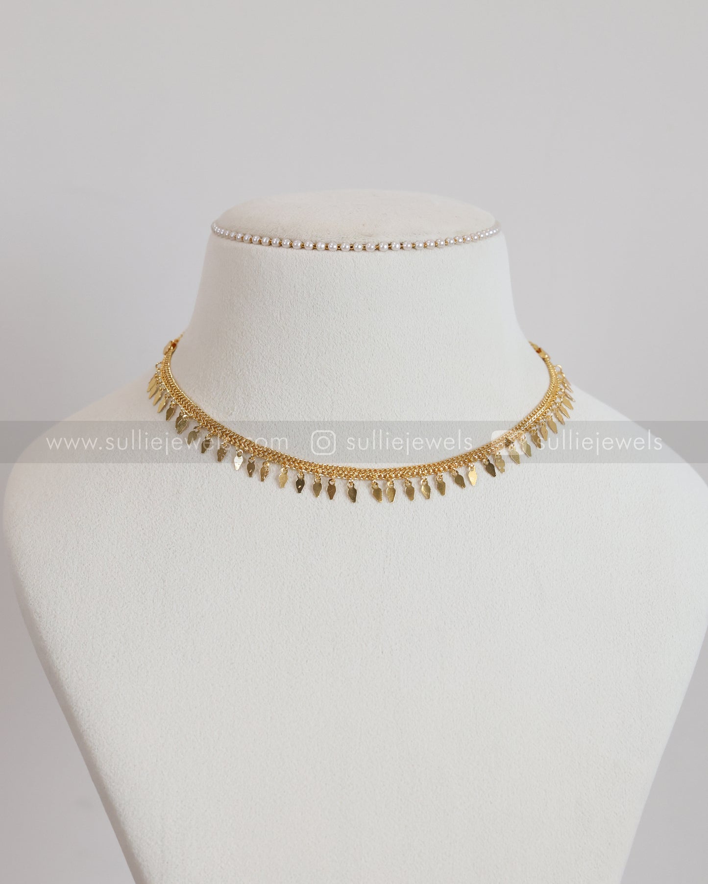 3936 - Gold Minimal Elakkathali Necklace