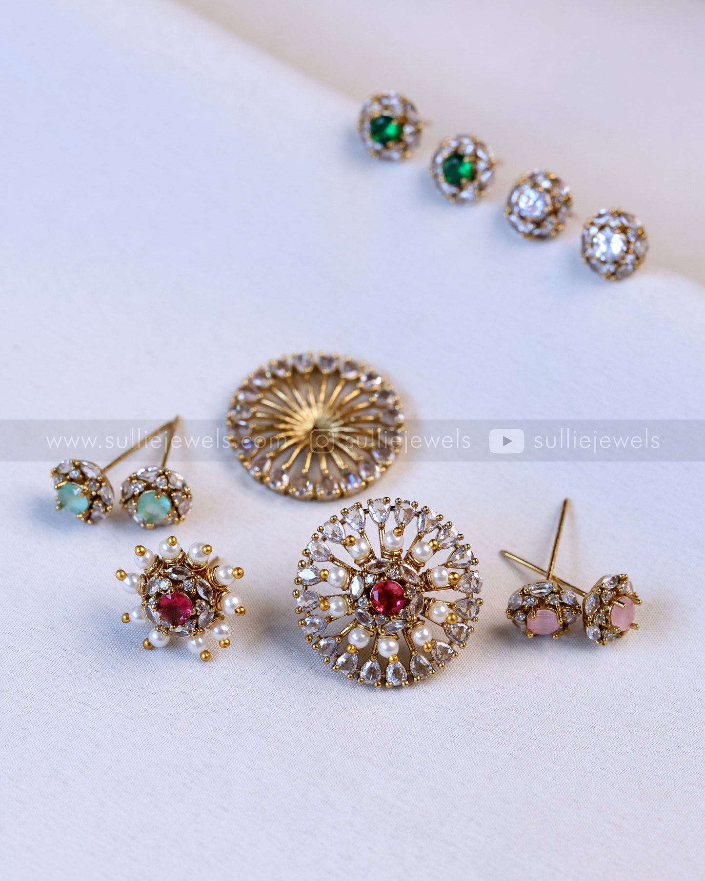 E1165 - 5 in 1 Round Pearl Changeable AD Stud