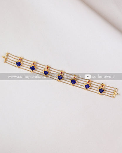 Gold Plated Palakka 5 layer Choker with Studs