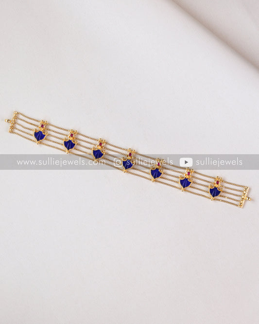Gold Plated Blue Palakka Coin Layered Combo