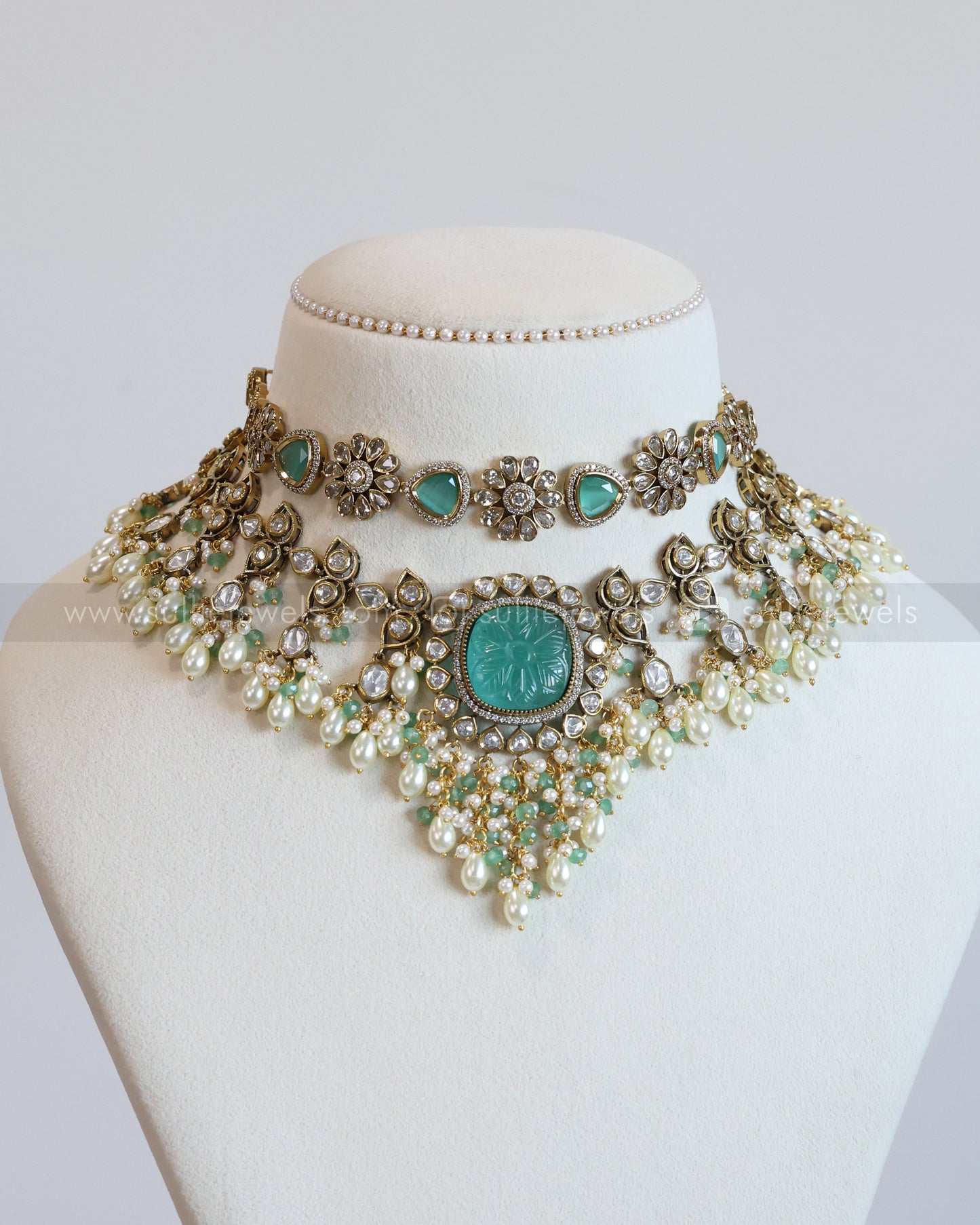 Premium Teal Victorian Heavy Layered Combo