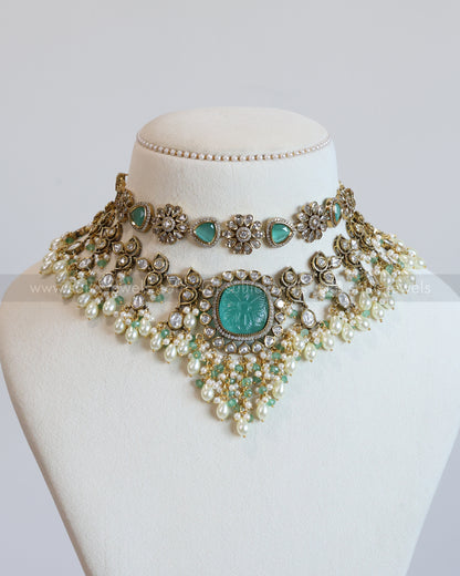 Premium Teal Victorian Heavy Layered Combo