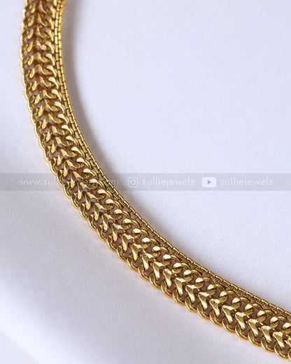 3903 - Gold Peacock Screw Opening Necklace with Stud