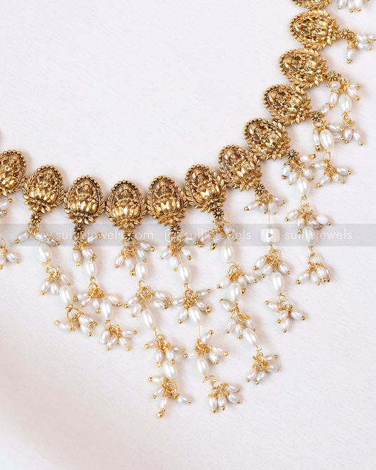 3745 - Sullie Basic - Lakshmi Guttapusalu Necklace Set with Earring