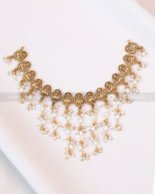 3745 - Sullie Basic - Lakshmi Guttapusalu Necklace Set with Earring
