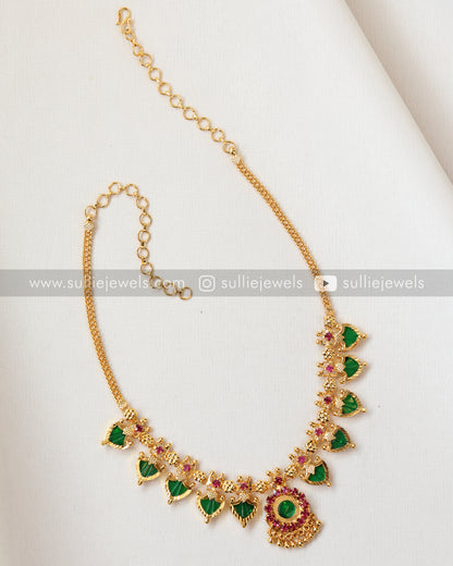 Palakka Gold Plated Chain with Studs