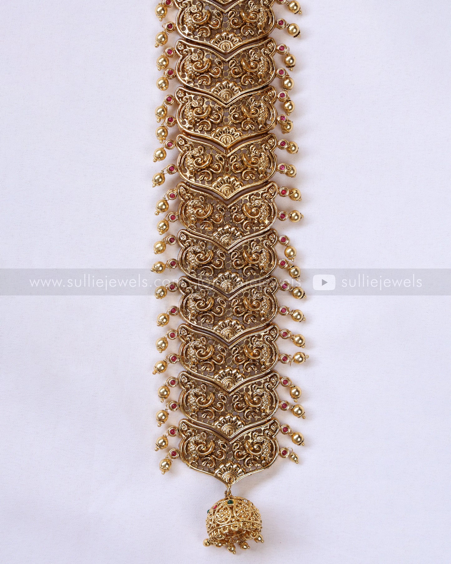 095 - Long Lakshmi & Peacock Detailed Premium Choti