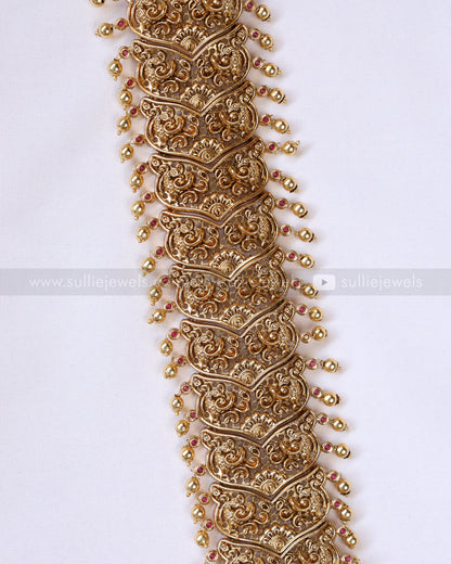 095 - Long Lakshmi & Peacock Detailed Premium Choti