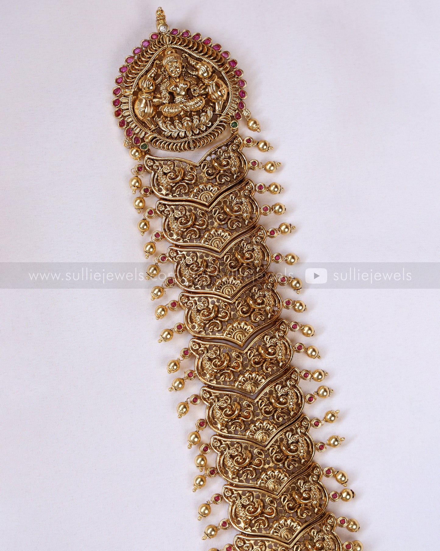 095 - Long Lakshmi & Peacock Detailed Premium Choti