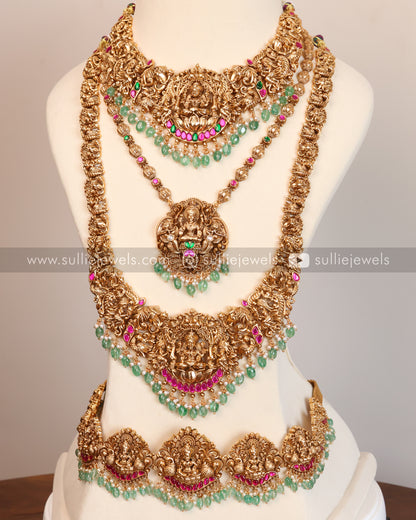 Lakshmi Premium Mint beads Bridal Combo ( 5 piece )