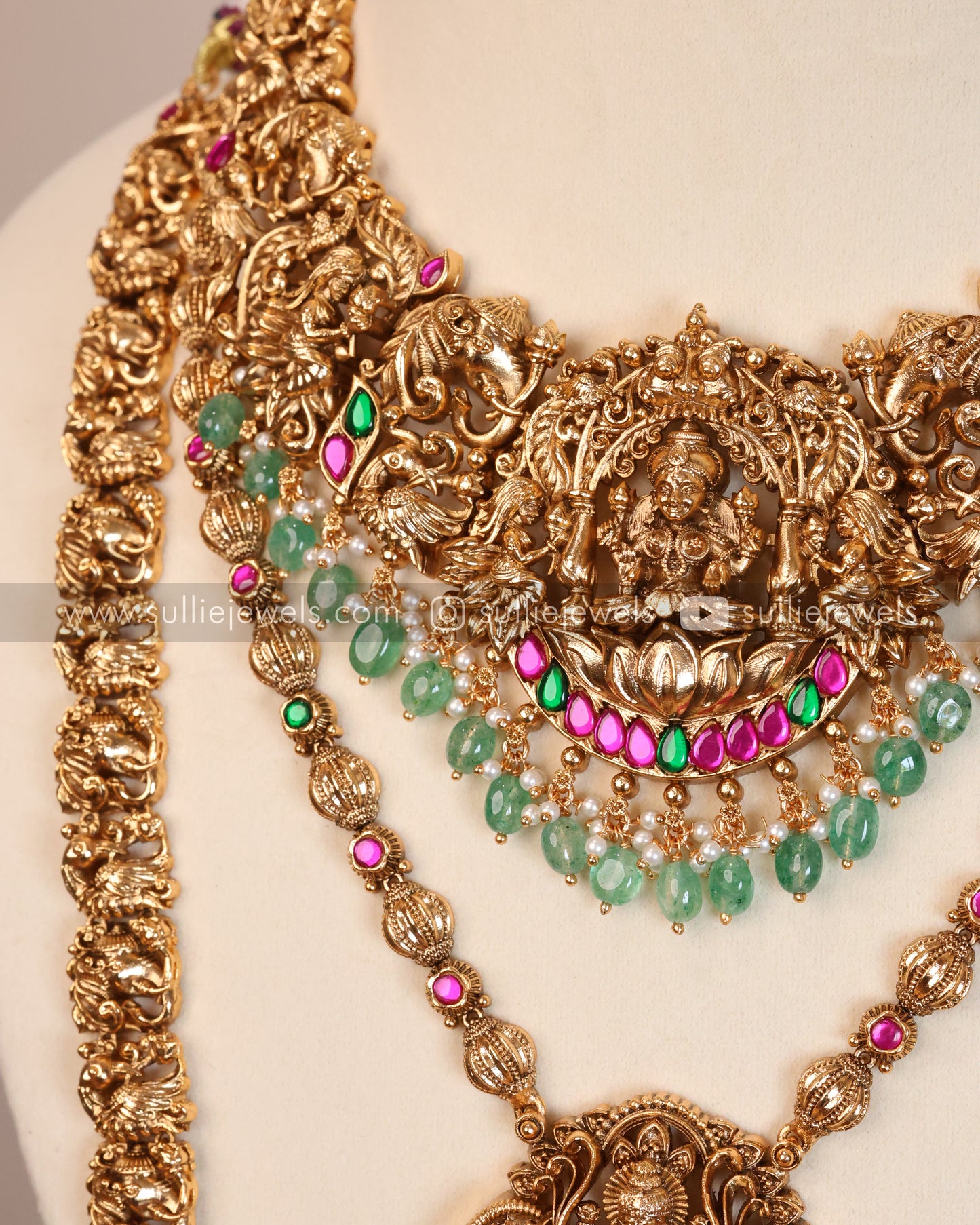 Lakshmi Premium Mint beads Bridal Combo ( 5 piece )