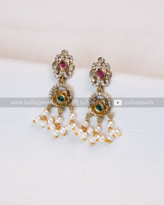 Multicolour Stone Guttapusalu Earring