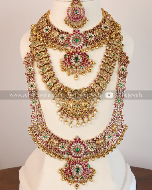 No Idol Premium Bridal Combo with Tikka ( 5 piece )