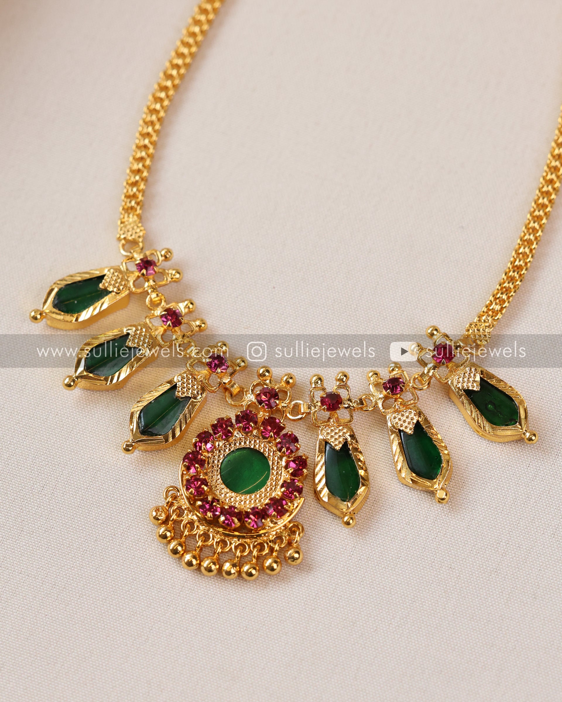 Palakka Gold Plated Chain with Studs – sulliejewels