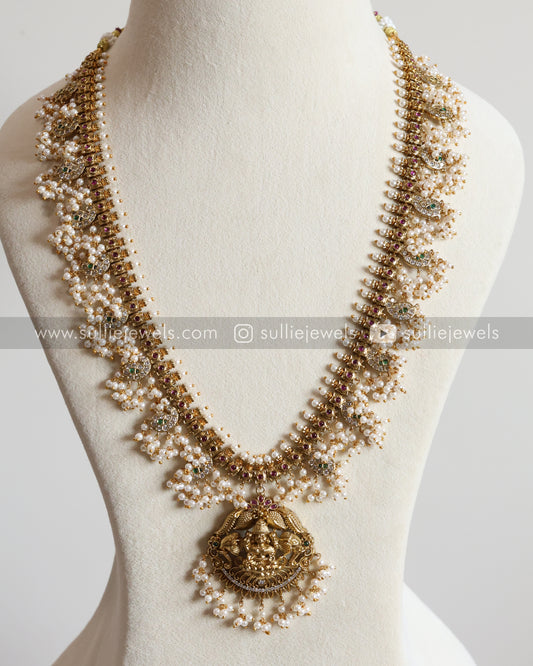 Lakshmi Guttapusalu Long Chain / Haaram with Jhumka