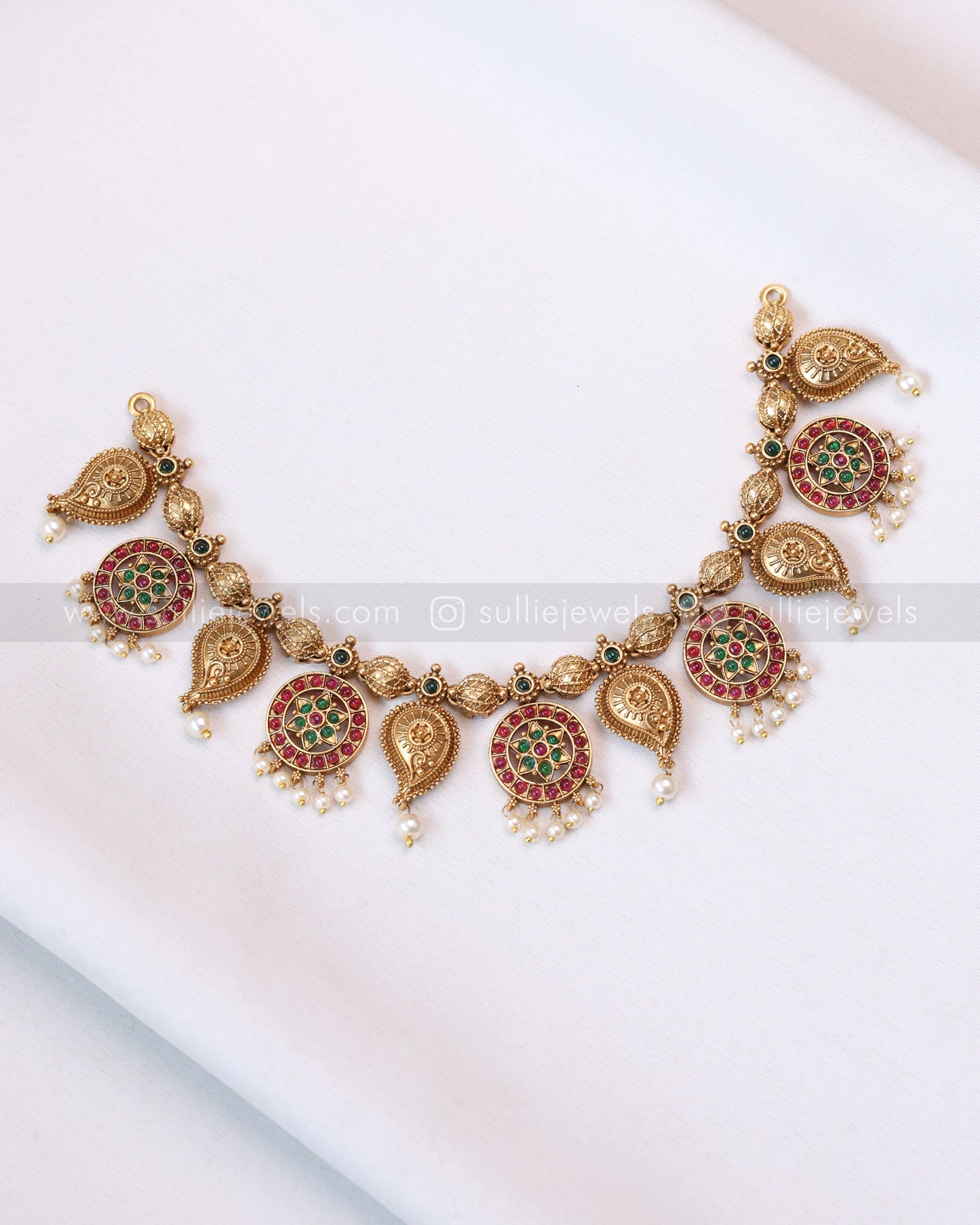 3741 -Sullie Basic - Chakra Kemp Mango Necklace with Stud