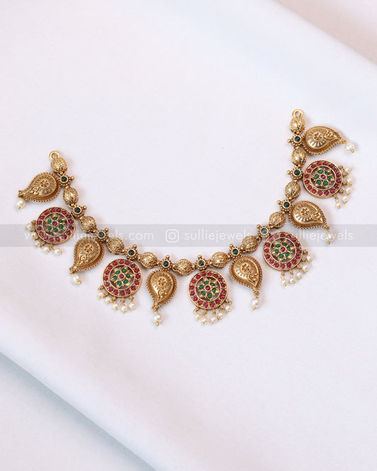3741 -Sullie Basic - Chakra Kemp Mango Necklace with Stud