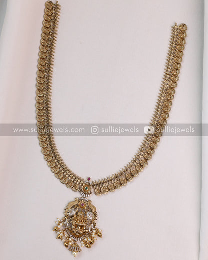 Lakshmi Coin Long Chain/Haaram with Earring