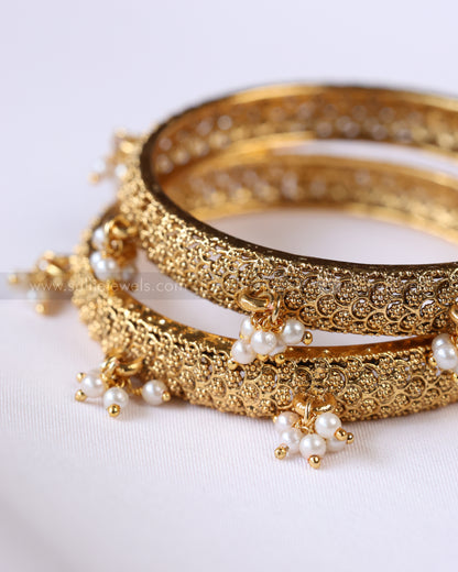 9082 - Sullie Basic Pearl Ghungroo Bangle - Set of 2