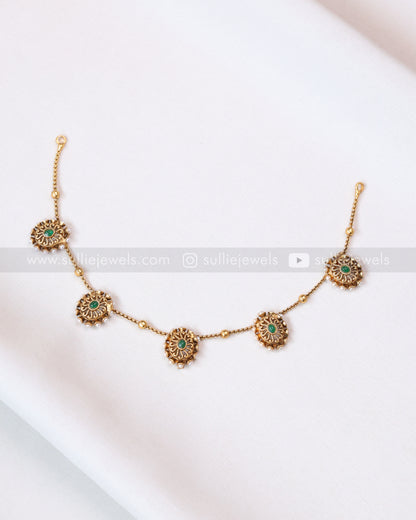 3798 - Sullie Basic - Minimal Gold Chakra Necklace with Stud