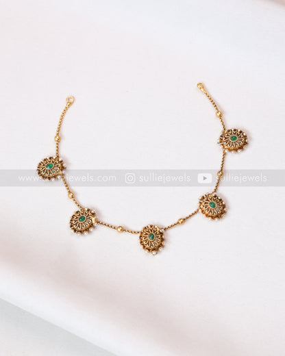 3798 - Sullie Basic - Minimal Gold Chakra Necklace with Stud