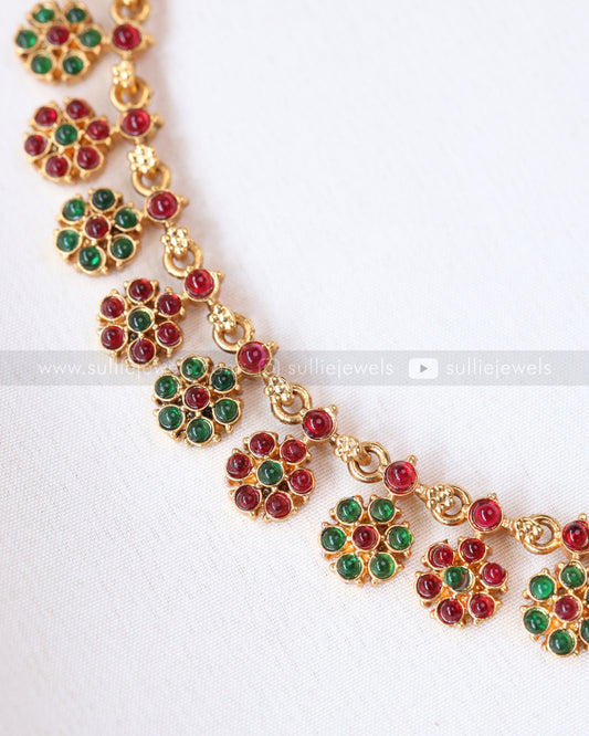 3799 - Sullie Basic - Multicolour Floral Necklace with Stud