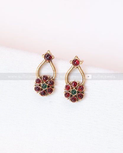 3799 - Sullie Basic - Multicolour Floral Necklace with Stud