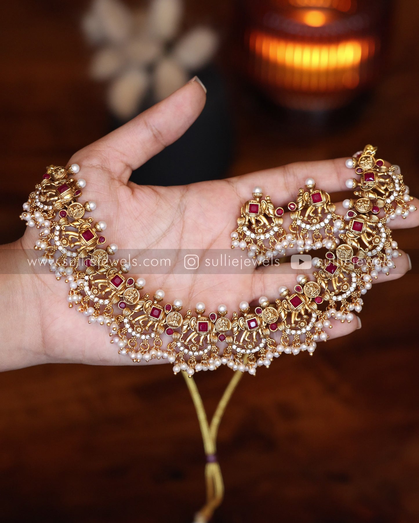 Elephant Temple Necklace Set