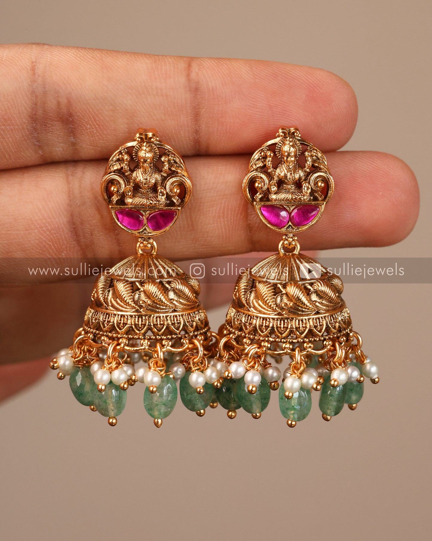 Lakshmi Premium Mint beads Bridal Combo ( 5 piece )