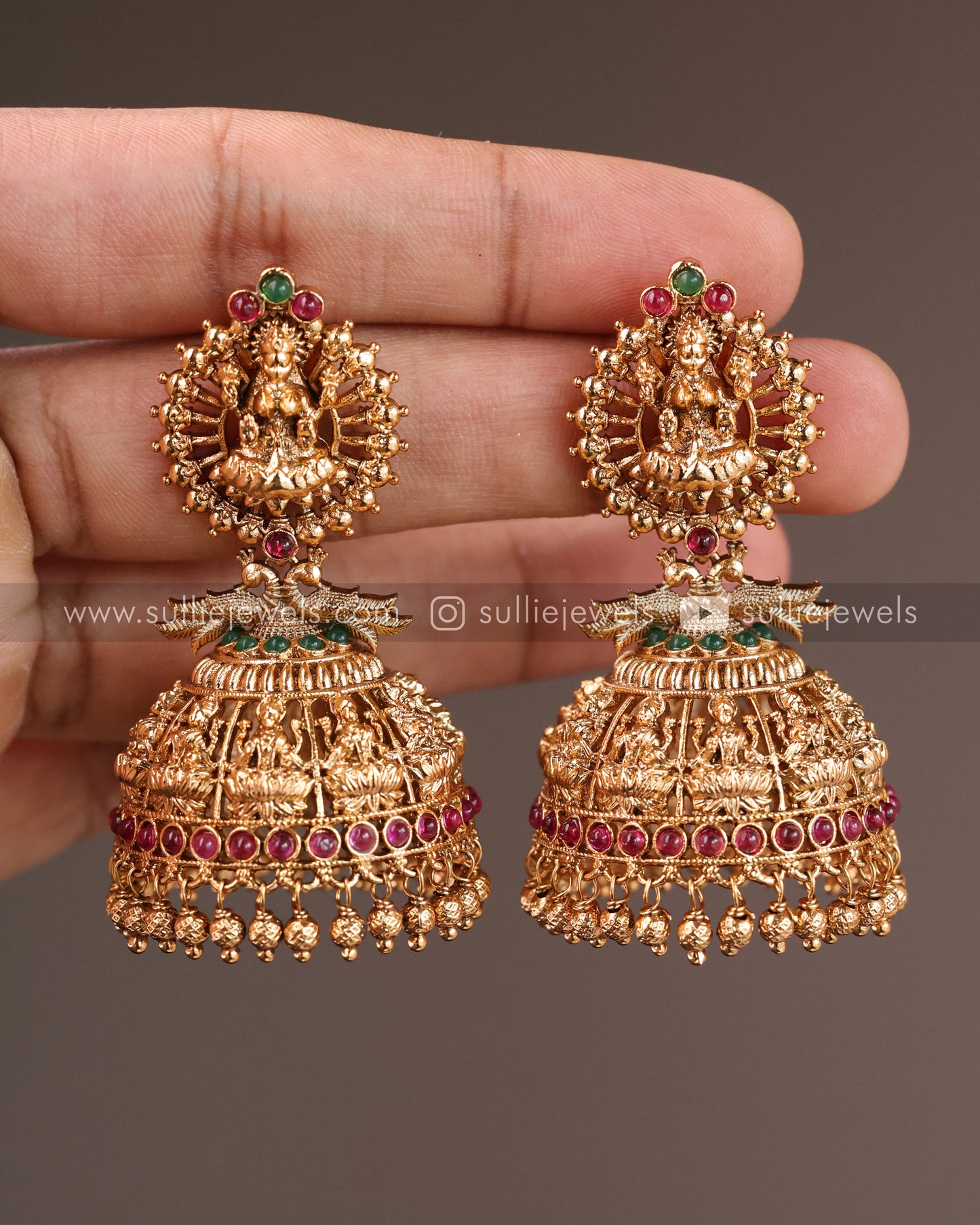 Lakshmi Multicolour Gold Jhumka