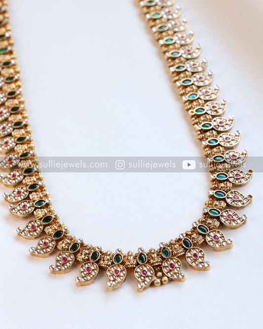 AD & Kemp Gold Mango Long Chain with Stud