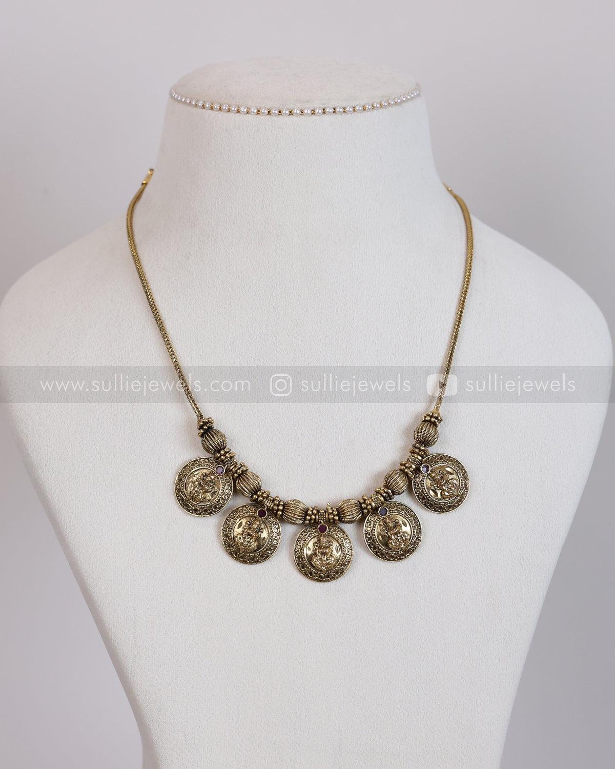3950 - Lakshmi Antique Coin Necklace Chain