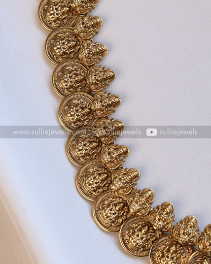 Antique Premium Kaashumaala / Coin Long Chain / Haaram with Jhumka