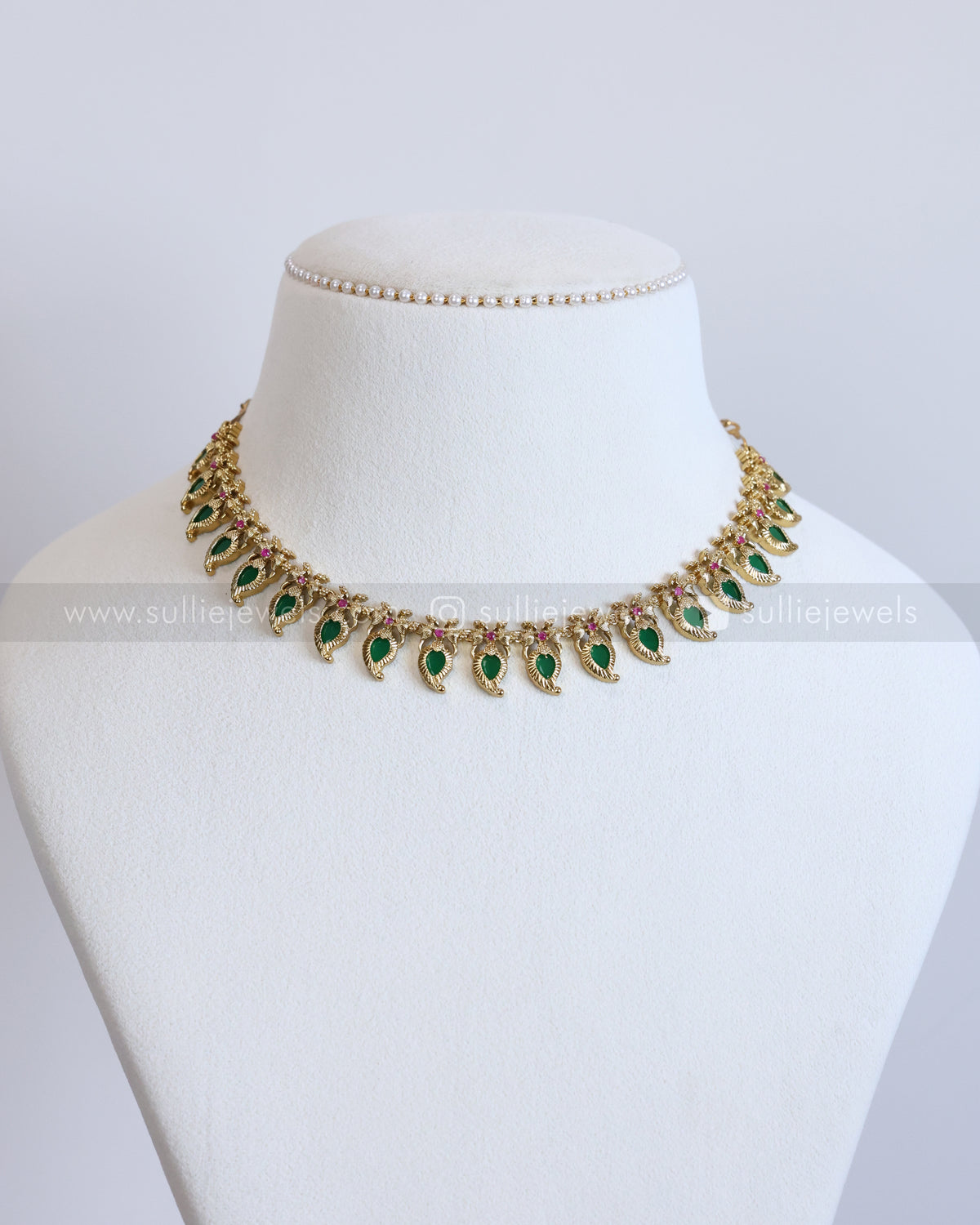 3818 -  Palakka Mango Necklace with Stud