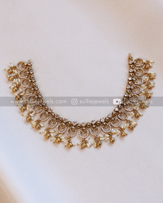 Diamond Ring with drops Necklace & Earring