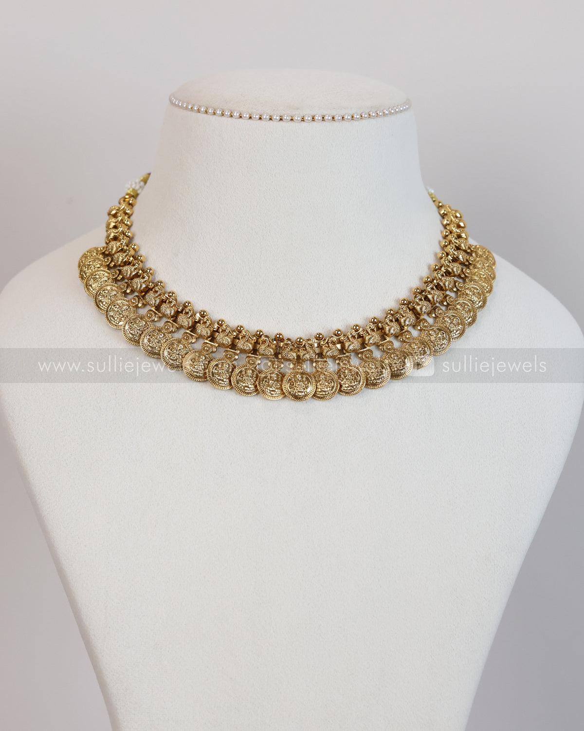 3887 - Peacock Coin Necklace with Jhumka