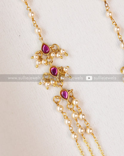 Jadau Kemp Minimal Pearl Layered Chain