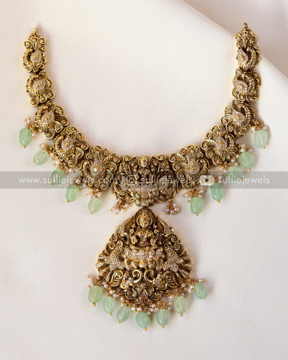Lakshmi Premium Victorian Mint Beads Bridal Combo ( 5 piece )