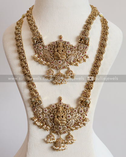 Goddess Stone & Gold Lakshmi Steady Bridal Combo ( 3 piece )