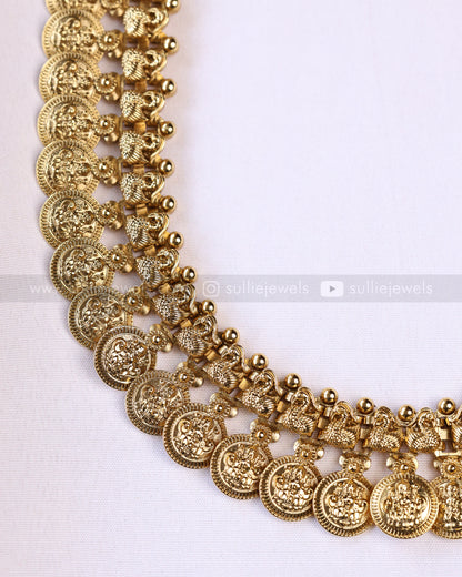7200 - Peacock Coin Haaram with Jhumka