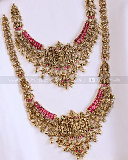 844 - Premium Kemp Ram Parivar Bridal Set with Hip Chain