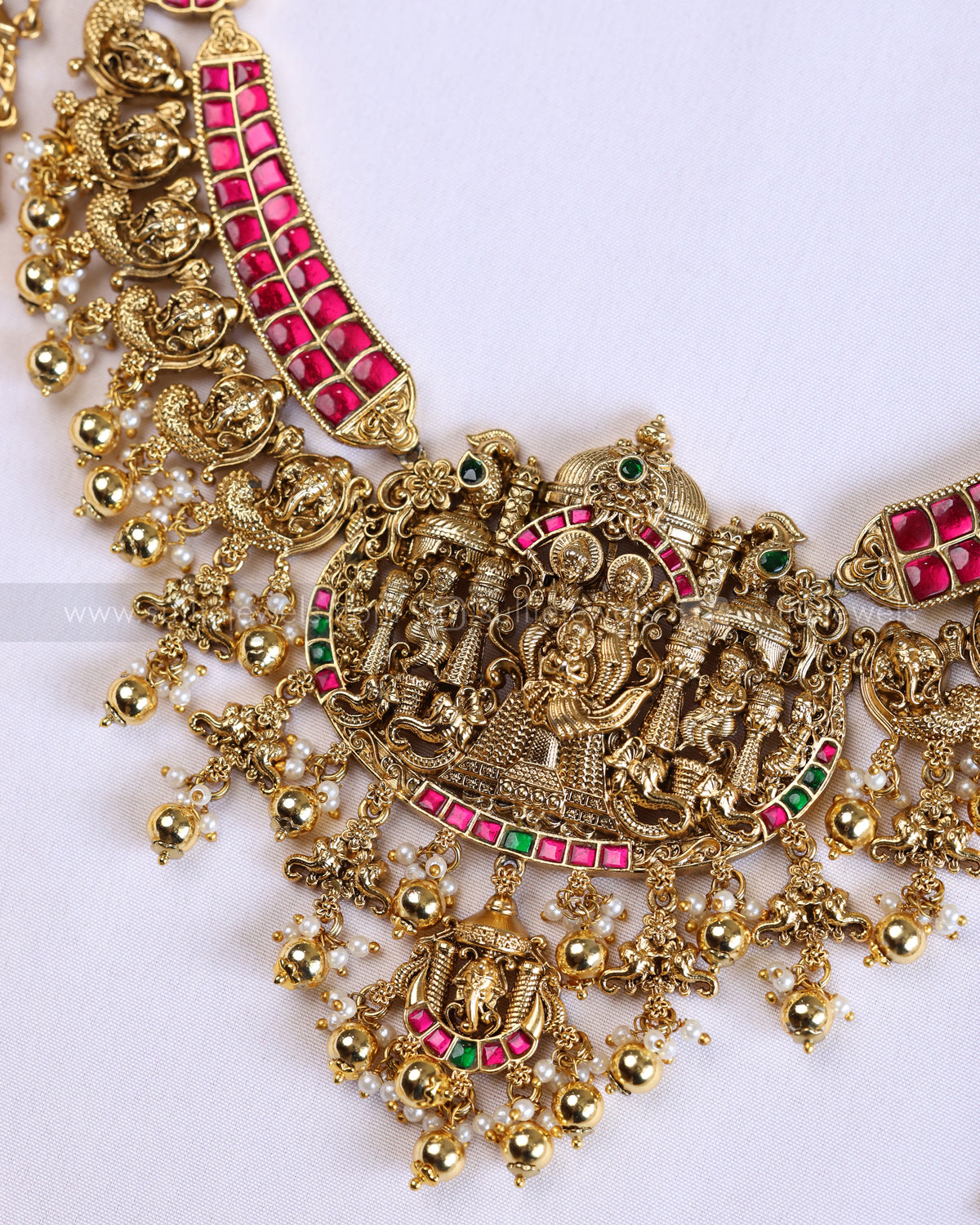 844 - Premium Kemp Ram Parivar Bridal Set with Hip Chain