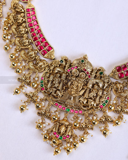 844 - Premium Kemp Ram Parivar Bridal Set with Hip Chain