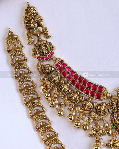 844 - Premium Kemp Ram Parivar Bridal Set with Hip Chain
