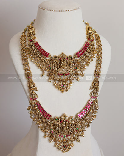 844 - Premium Kemp Ram Parivar Bridal Set with Hip Chain