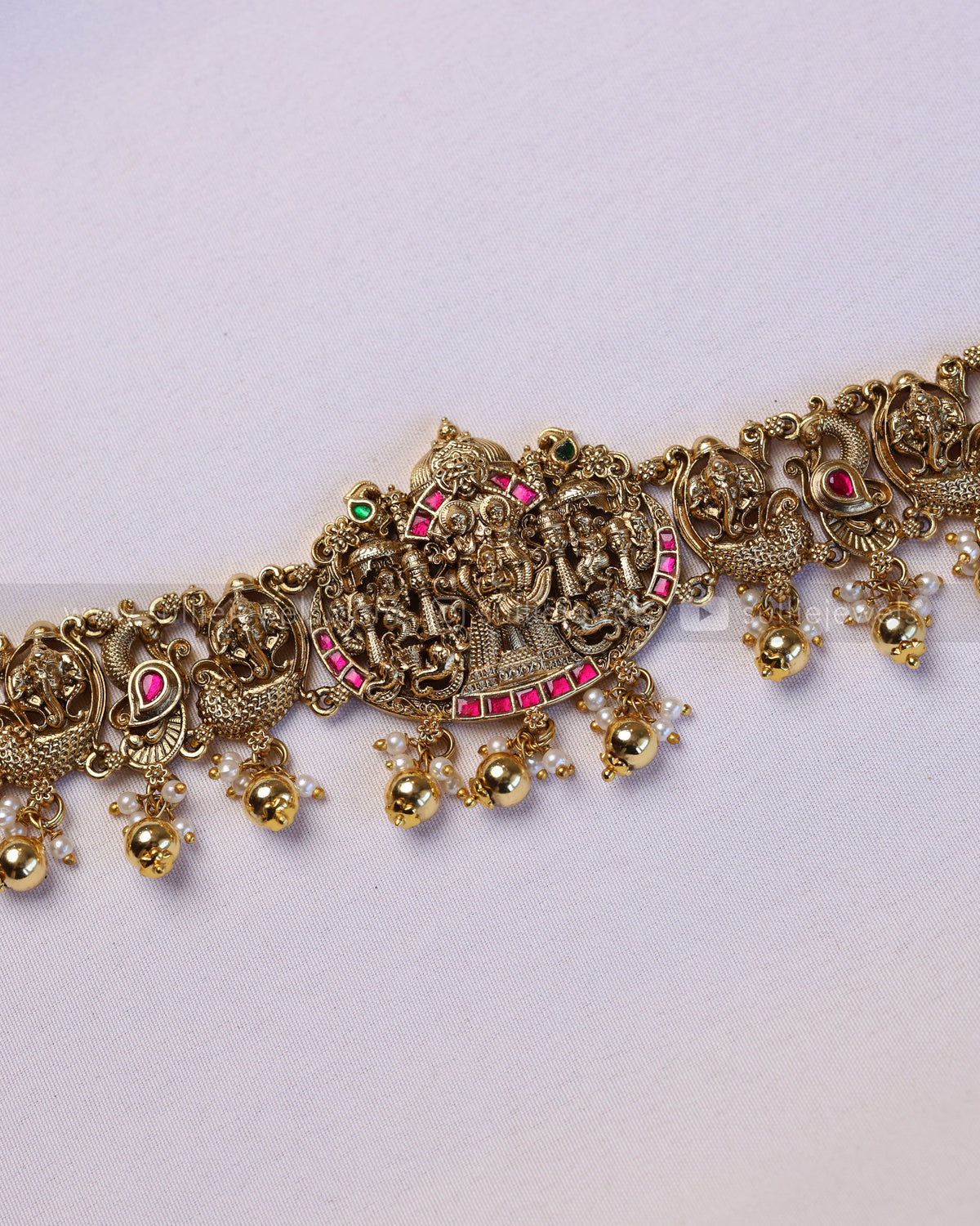 844 - Premium Kemp Ram Parivar Bridal Set with Hip Chain