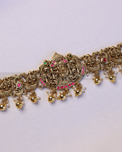 844 - Premium Kemp Ram Parivar Bridal Set with Hip Chain